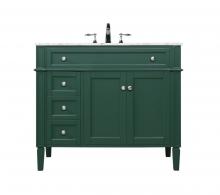 Elegant VF12540GN - 40 inch Single bathroom vanity in green