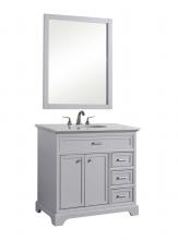 Elegant VF15036GR - 36 In. Single Bathroom Vanity Set In Light Grey