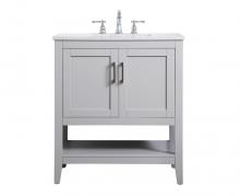 Elegant VF16030GR - 30 Inch Single Bathroom Vanity in Grey