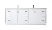 Elegant VF19684DWH - 84 Inch Double Bathroom Vanity in White