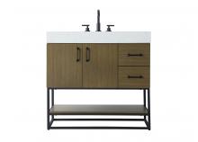 Elegant VF29236MCB - 36 inch Single Bathroom Vanity in Chestnut Brown