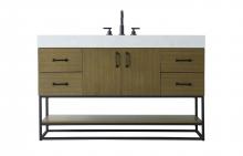 Elegant VF29254MCB - 54 inch Single Bathroom Vanity in Chestnut Brown