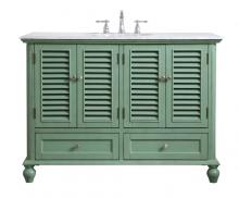 Elegant VF30548VM - 48 Inch Single Bathroom Vanity in Vintage Mint