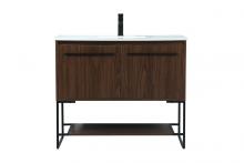 Elegant VF42540MWT - 40 Inch Single Bathroom Vanity in Walnut