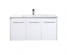 Elegant VF44040WH - 40 Inch Single Bathroom Floating Vanity in White