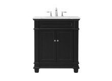 Elegant VF50030BK - 30 Inch Single Bathroom Vanity Set in Black