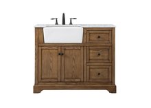 Elegant VF60242DW - 42 Inch Single Bathroom Vanity in Driftwood