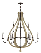 Fredrick Ramond FR40578IRR - Large Open Frame Two Tier Chandelier