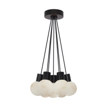 Visual Comfort & Co. Modern Collection SLCH54327BB - Mina Alabaster 7-Light Small Chandelier