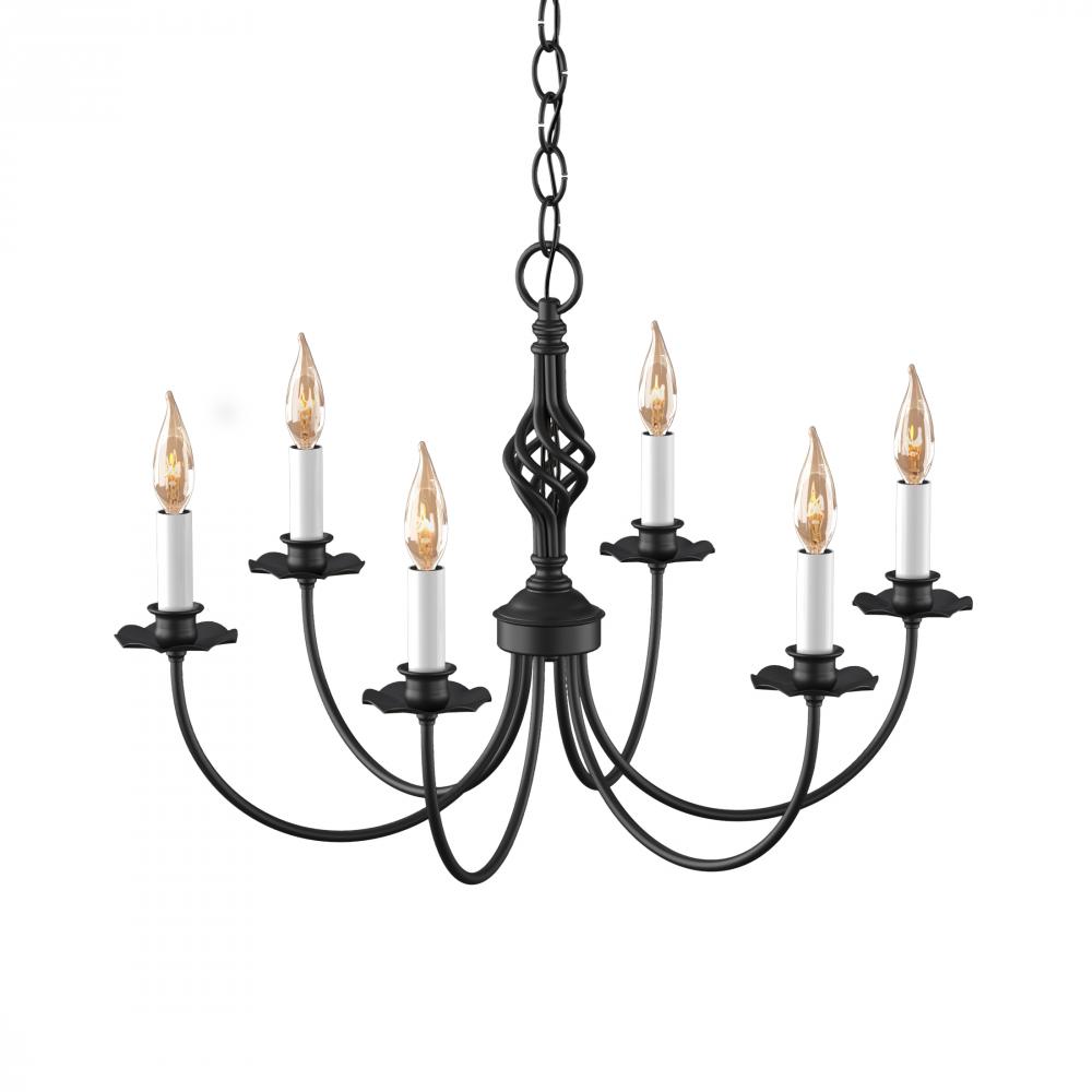 Twist Basket 6 Arm Chandelier