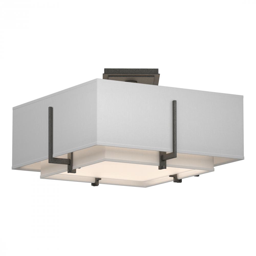 Exos Square Small Double Shade Semi-Flush