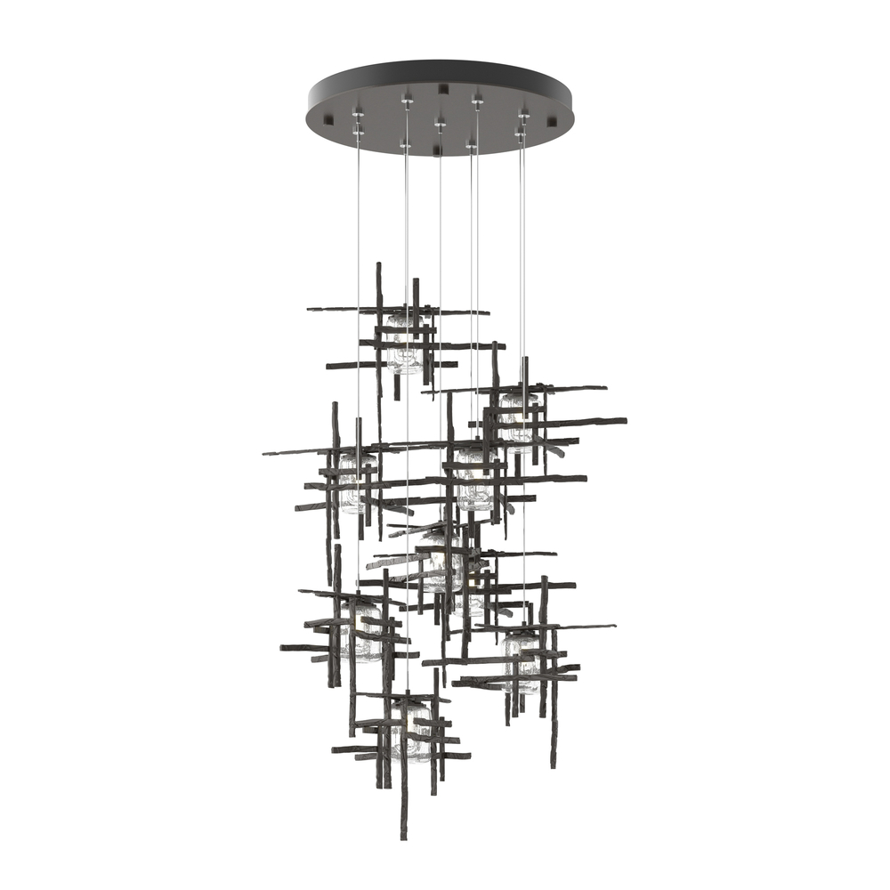 Tura 9-Light Seeded Glass Pendant