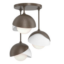 Hubbardton Forge - Canada 121374-SKT-05-02-GG0711 - Brooklyn 3-Light Double Shade Semi-Flush