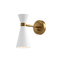 Alora Lighting WV574404WHAG - Blake 4-in Aged Gold/White 1 Light Wall/Vanity