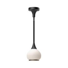 Alora Lighting PD524006MBOP - Hazel 6-in Matte Black/Opal Matte Glass 1 Light Pendant