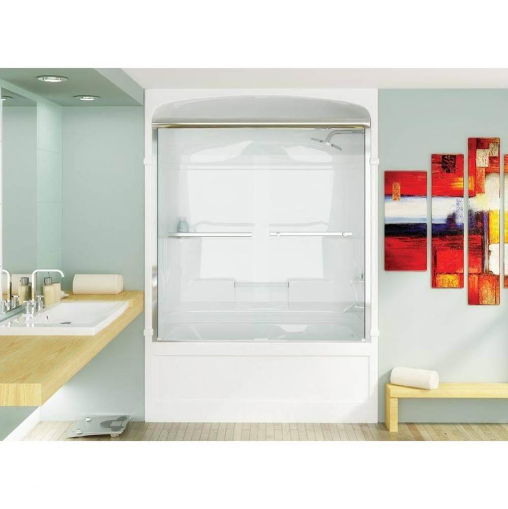 BD41 Bypass Shower Door Plain Silver