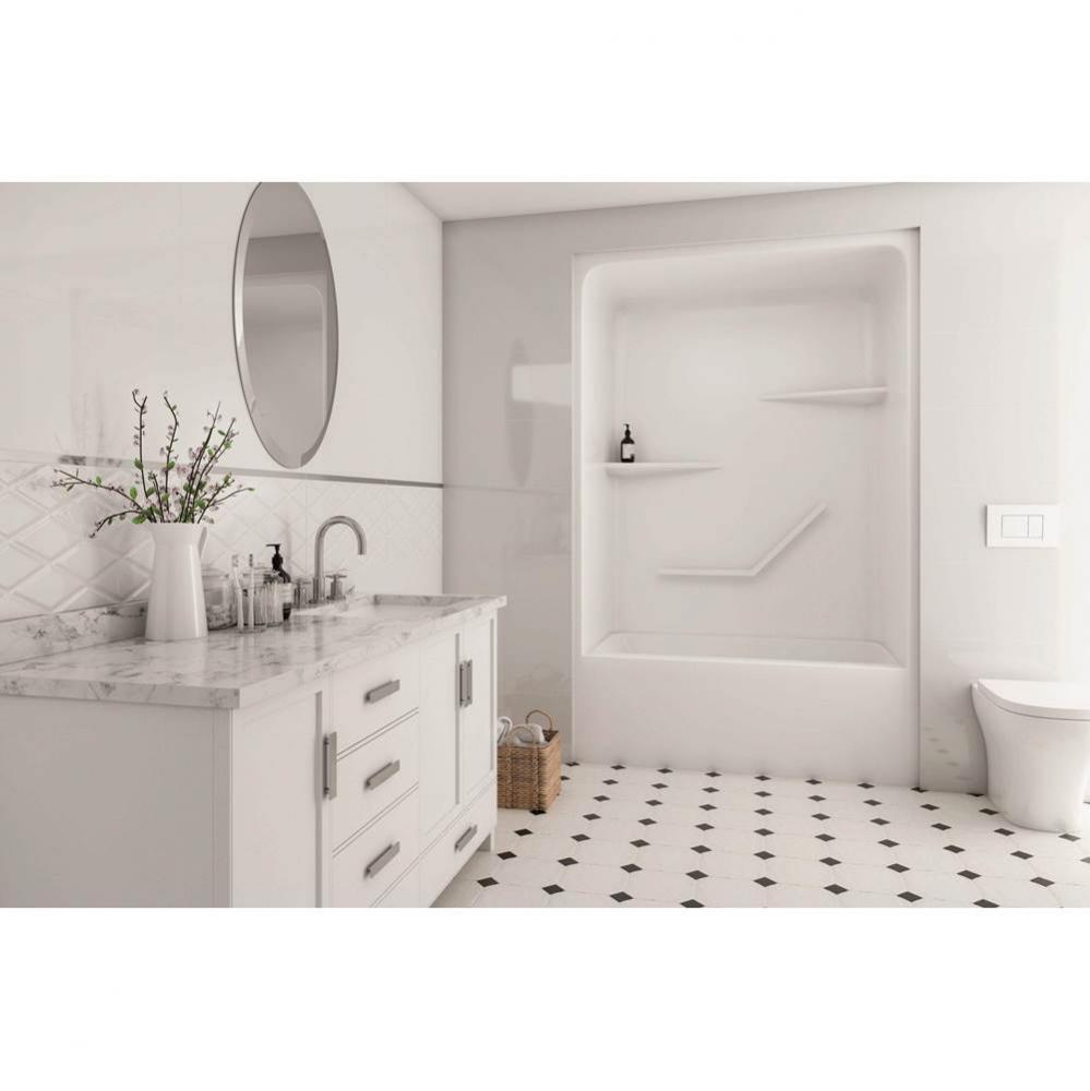 White Hampton Tub Shower