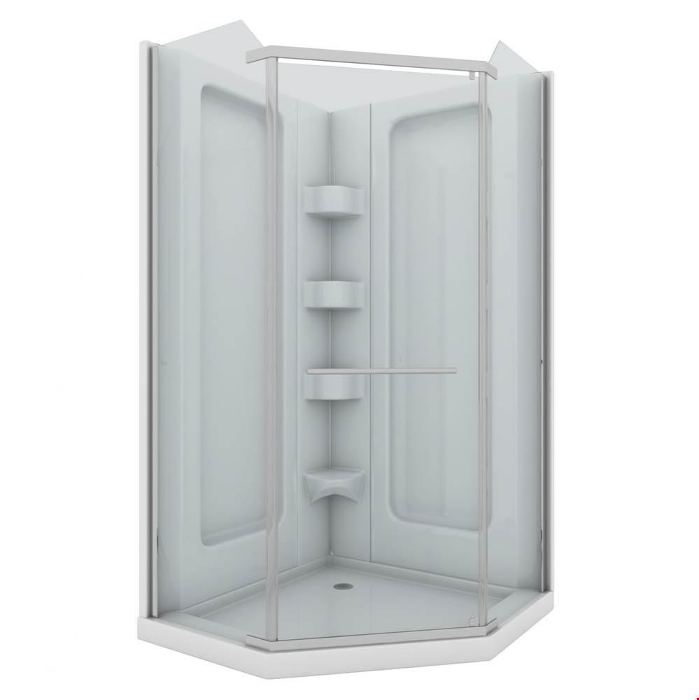 White Sorrento 38'' Neo Angle Corner Shower