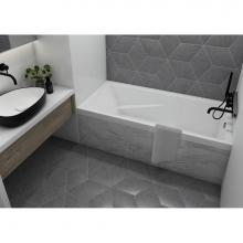 Mirolin Canada WB104R1N - White Cetera Alcove WP + Back Jets + BN trim