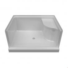 Mirolin Canada EB4836LS46 - Biscuit Ellis 48'' Receptor Base with Seat