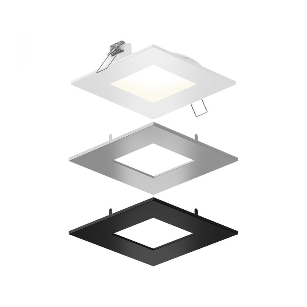 4 Inch Square LED Recessed Panel Light with Multi Trim