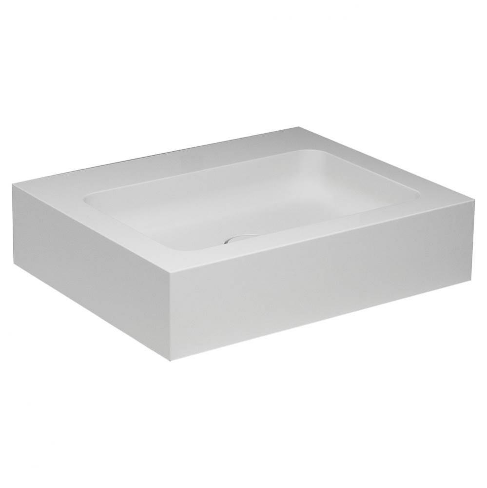 Cast mineral washbasin