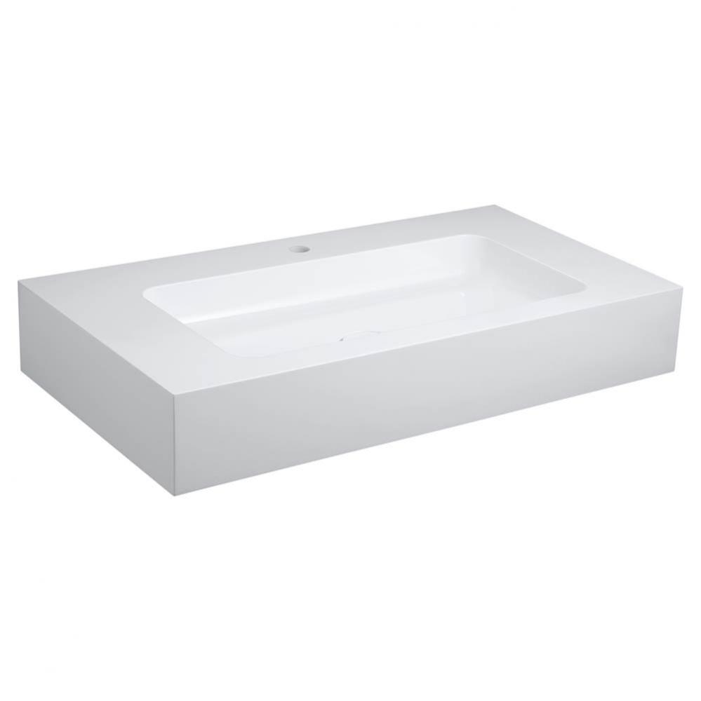 Cast mineral washbasin