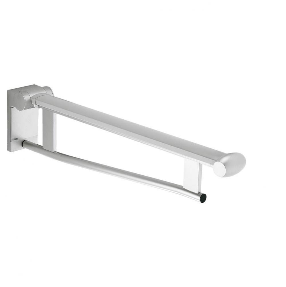 Drop down supporting rail for washbasin