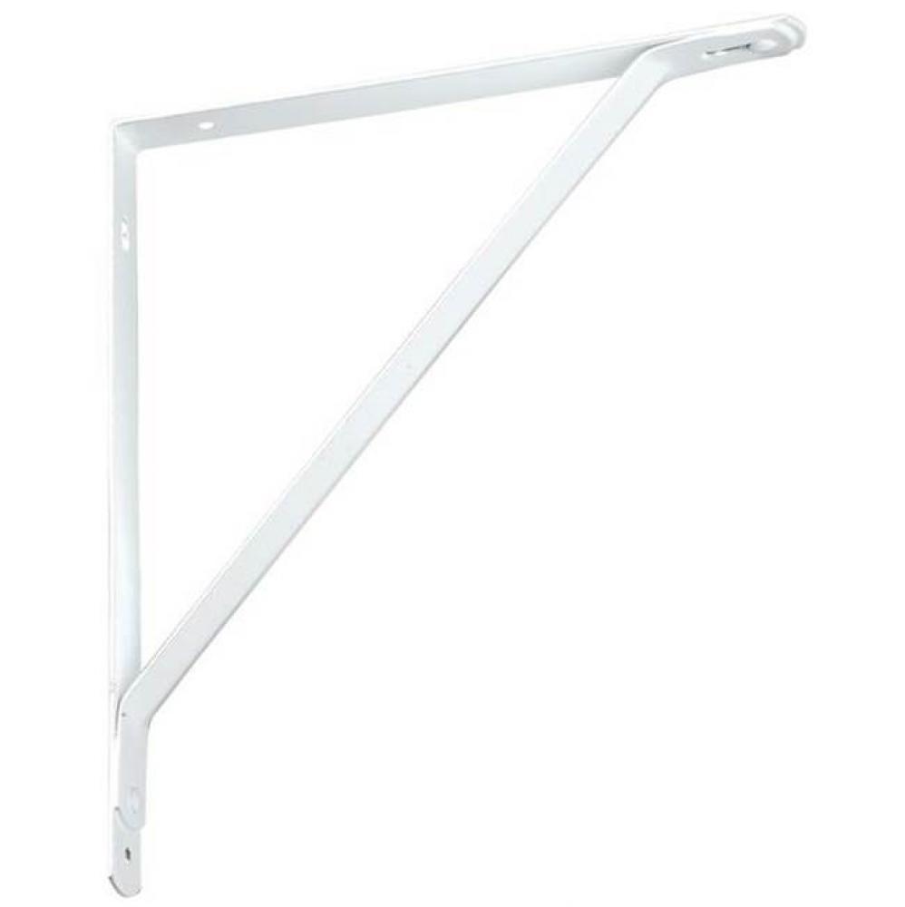 Fixed Heavy Duty Shelf Support, White Enamel