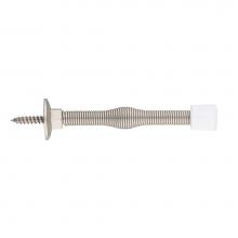 Taymor 25-4675N - 3'' Spring Door Stop w/Fixed Screw, White Tip, Nickel