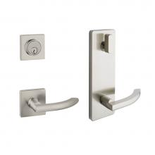Taymor 30-INTSQ62SN - Taymor Premier Interconnected Lock, Square Exterior Rose, Bergen/Bergen lever, SC4, UL, 15