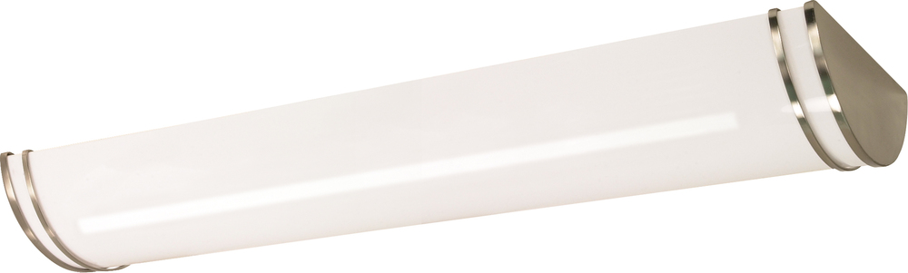 Glamour LED - 50" - Linear Flush with White Acrylic Lens - Brushed Nickel Finish