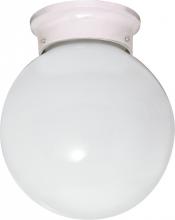 Nuvo 60/6033 - 1 Light; 6 in.; Ceiling Fixture; White Ball; Color retail packaging; White Finish