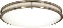 Nuvo 62/1036 - Glamour LED - 13" - Flush with White Acrylic Lens - Brushed Nickel Finish