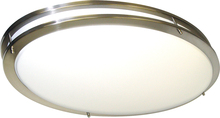 Nuvo 62/1041 - Glamour LED - 32" - Oval Flush with White Acrylic Lens - Brushed Nickel Finish