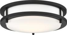 Nuvo 62/1435 - Glamour LED - 10" - Flush with White Acrylic Lens - Black Finish