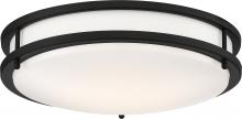 Nuvo 62/1436 - Glamour LED - 13" - Flush with White Acrylic Lens - Black Finish