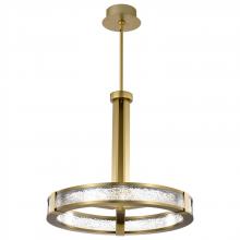 Nuvo 62/2013 - Darrow; 24 Inch LED Pendant; Vintage Brass; Textured Acrylic Panels