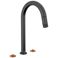 Brizo Canada 62506LF-BLLHP - Kintsu® Widespread Pull-Down Faucet with Arc Spout - Less Handles
