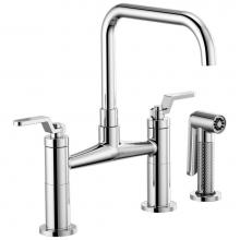 Brizo Canada 62554LF-PC - Square Spout Bridge, Industrial Handle