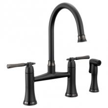 Brizo Canada 62558LF-BLBNX - Bridge Faucet With Spray - 2L