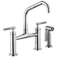 Brizo Canada 62563LF-PC - Angled Spout Bridge, Knurled Handle