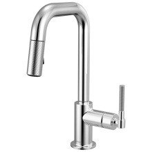 Brizo Canada 63953LF-PC - Litze® Pull-Down Prep Faucet with Square Spout - Knurled Handle