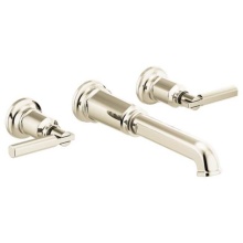 Brizo Canada T70476-PNLHP - Invari® Two-Handle Wall Mount Tub Filler - Less Handles
