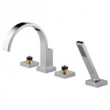 Brizo Canada T67480-PCLHP - Siderna® Roman Tub Trim with Hand Shower - Less Handles