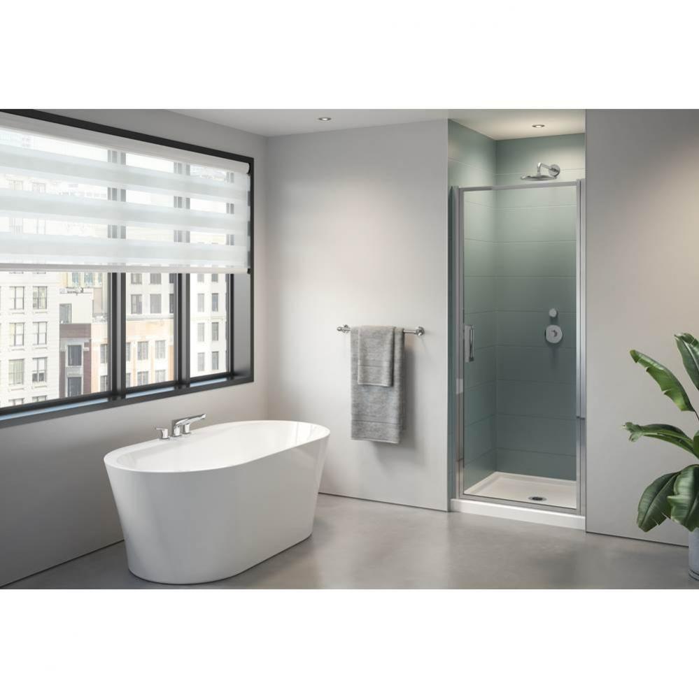 ELERA SINGLE PIVOT DOOR 27''/CHROME/79H/SEKUR+/IN&OUT PIVOT