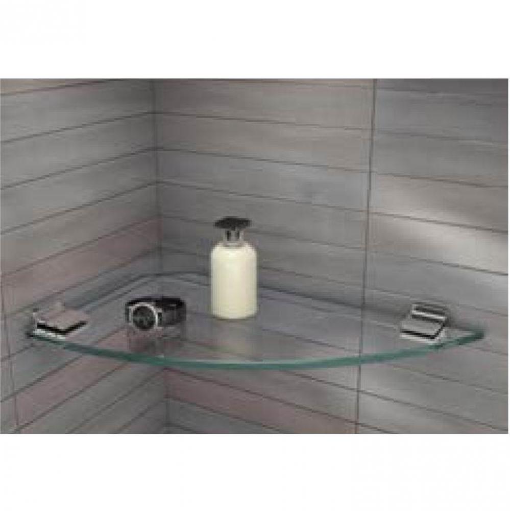 GLASS SHELF KIT WALL MOUNT - 17''/SQUARE/CHROME