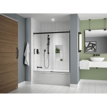 Fleurco Canada NA8ST60-33-40 - APOLLO 8MM INLINE TUB 60''W/60''H/MATTE BLACK/CLR/SRT