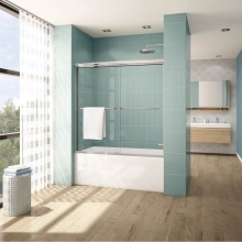 Fleurco Canada CKTS60-11-40 - CORDOBA PLUS TUB/56-60/CHR/CLEAR GLASS / SEKUR+