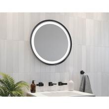 Fleurco Canada MSOR2424-33 - SOLIS MIRROR 24'' ROUND BLACK / WITH DEFOGGER & DIMMER